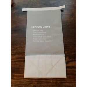 Vintage PAN AM AIRLINES Air Sickness Sick Waste Barf Bag Rare Unused Ephemera